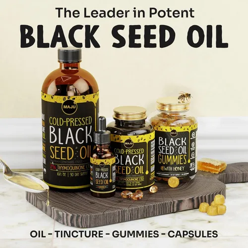 Vista 2 de Maju Superfoods Paquete de aceite de semilla negra y orégano