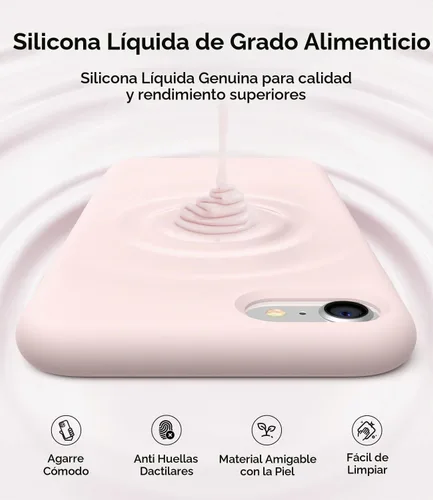 Vista 4 de AOTESIER Funda ultradelgada diseñada para iPhone SE Case 2022 (3ª generación)/iPhone SE 2020 Case (2ª generación)/iPhone 7 Case/iPhone 8 Case, funda