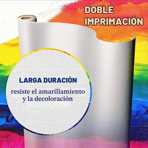 Vista 2 de VViViD Rollo de lona de algodón con doble imprimación, elige tu tamaño (1 pie x 60 pulgadas)