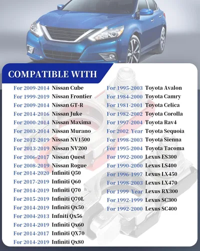 Vista 2 de Kit de repuesto positivo y negativo de terminal de batería compatible con Nissan Altima Maxima Rouge Sentra Murano Infiniti Toyota Lexus Reemplazo #