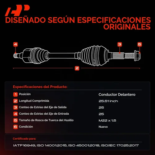Vista 3 de A-Premium Conjunto de eje de transmisión compatible con Hyundai Elantra 2001-2006, Tiburon 2003-2008 y Kia Spectra 2004-2006, Spectra5 2005-2006, L4