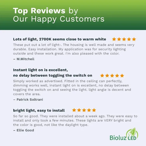 Vista 4 de Bioluz LED Lámpara empotrable LED regulable de 4 pulgadas, 13 W, 90 CRI, lámpara de techo LED de 2700 K, 910 lúmenes, con certificación UL JA8 CEC