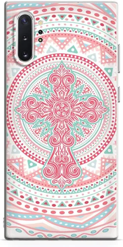 Vista 15 de Inspired Cases - Compatible with iPhone Xs Max Case - 3D Textured Protective Phone Case for Apple iPhone Xs Max - Ornate Cross - Coral and Mint