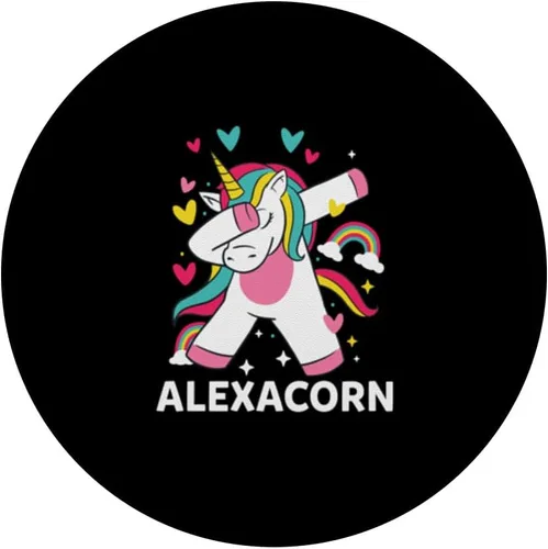 Vista 3 de Alexacorn - PopGrip intercambiable con nombre personalizado de unicornio de Alexa PopSockets