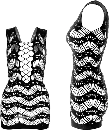 Vista 5 de LEMON GIRL - Vestido de lencería de malla para mujer, 6 piezas, talla general