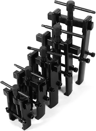 Vista 4 de Extractor de dos rodamientos de mandíbulas, removedor ajustable de dos mandíbulas para quitar rodamientos o engranajes, polea y volante, kit