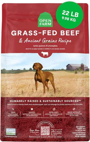 Vista 22 de Open Farm - Alimento seco para perros con cerdo y granos ancestrales, receta de cerdo criado de forma humanitaria con granos sanos, sin saborizantes