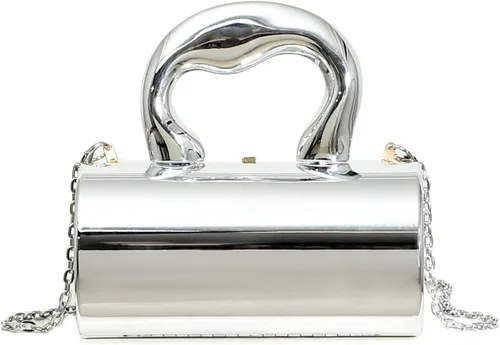 Vista 8 de Monedero dorado, bolsos de mano para mujer, bolso de mano acrílico Y2K, bolso cruzado para mujer, bolso de fiesta de noche