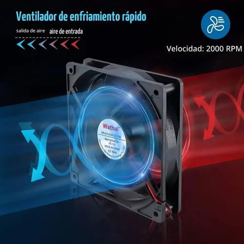 Vista 7 de Wathai 120mm x 25mm 12V Computer Case Cooling Fan 12 Volt 2Pin DC Fan 2Pack