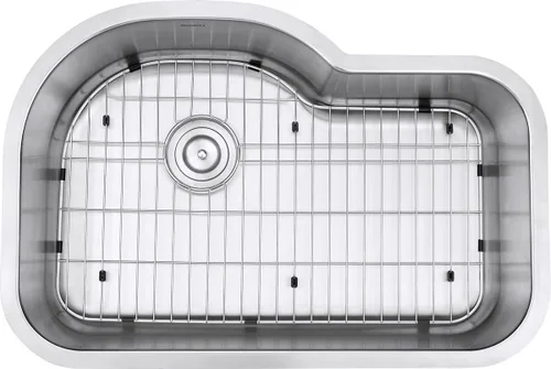 Vista 7 de Ruvati RVM4700 Fregadero de Cocina Bajo Encimera de 31.5 Pulgadas - Fregadero de Cocina de Acero Inoxidable Calibre 16 de Un Solo Seno con Acabado