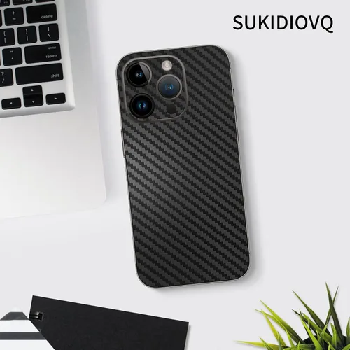 Vista 6 de Adhesivo para teléfono iPhone 11 Skin Wrap Vinilo de fibra de carbono ultra fino delgado Ultraligero Adhesivo protector de vidrio Película
