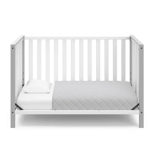 Vista 5 de Storkcraft Modern Pacific - Cuna convertible 5 en 1 (negro) – Certificado GREENGUARD Gold, se convierte de cuna de bebé a cama infantil y cama