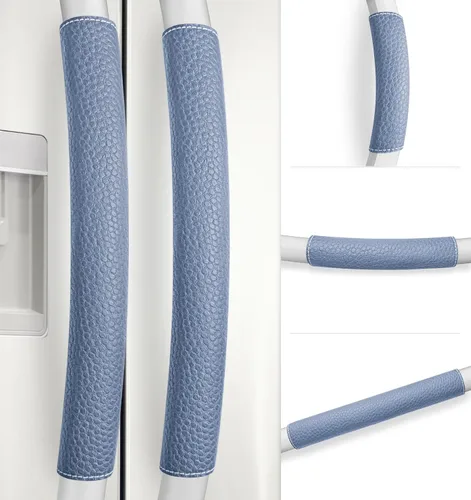 Vista 17 de Fundas para manija de puerta de refrigerador, 5 PCS, fundas ajustables para manijas de electrodomésticos, mantén tu cocina limpia, protector