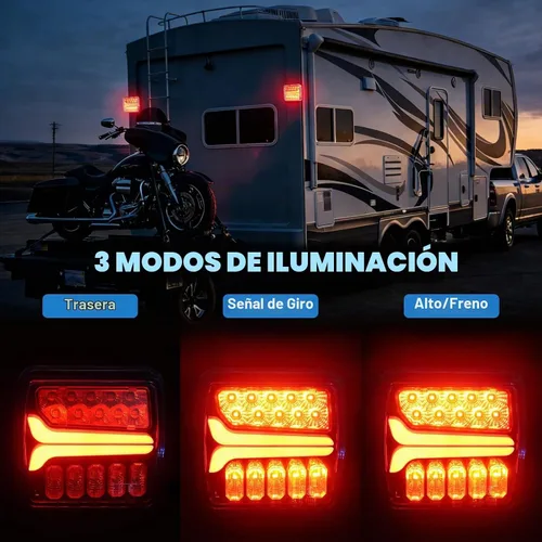 Vista 4 de NeaLia CD033 Magnetic Wireless Trailer Lights, LED Tow Light Kit Ámbar