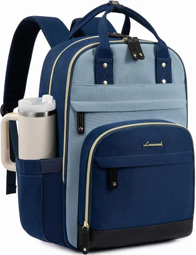 Vista 16 de LOVEVOOK Mochila para mujer, mochila para laptop de 15.6 pulgadas, mochilas escolares, bolsa antirrobo, bolsa antirrobo impermeable, para beige