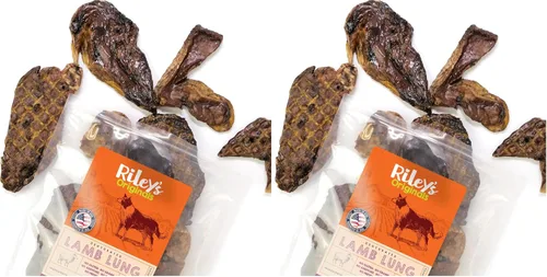Vista 9 de Riley's Golosinas deshidratadas para perros de pulmón de cordero