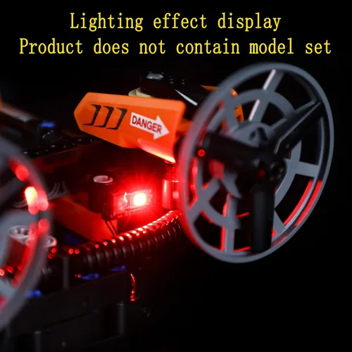Vista 7 de GEAMENT Kit de luz LED compatible con Lego Rescue Hovercraft - Juego de iluminación para modelo de construcción Technic 42120