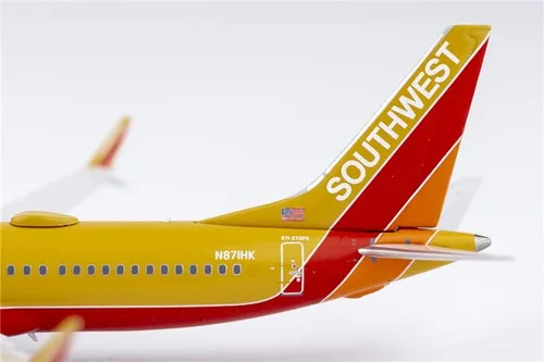 Vista 5 de Modelo NG Southwest Airlines para Boeing B737 MAX8 N871HK 1/400 DIECAST modelo preconstruido