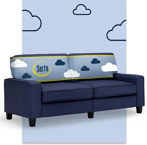 Vista 20 de Serta Palisades Sofás Tapizados para Sala, Sofá de Diseño Moderno, Tela, Beige