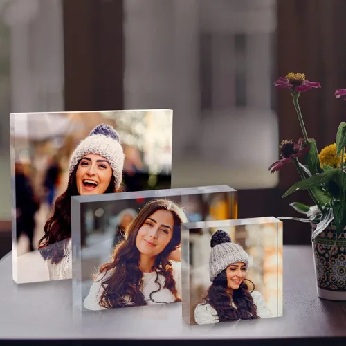 Vista 2 de Canvas Champ Personalized Acrylic Photo Blocks, Photo Printed Blocks, Custom photo acrylic blocks (4"x6")