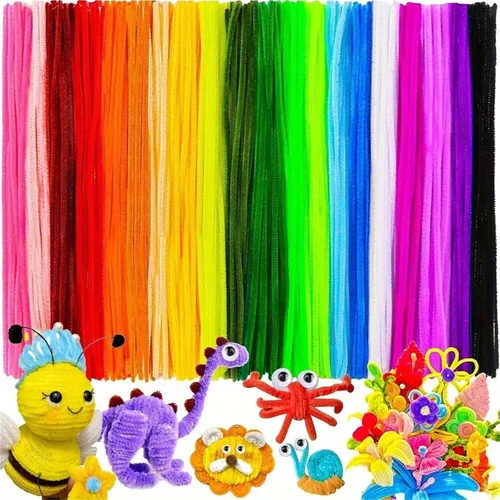 Vista 3 de Pipe Cleaners 800pcs Pipe Cleaners Craft Supplies 11.8" Multi Random Color 30 Colors Bulk for DIY Art and