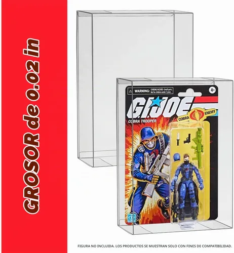 Vista 5 de EVORETRO Caja de exhibición y protector para figuras de acción Compatible con Star Wars, Marvel Legends y GI Joe (con tarjeta) Figura de 3.75
