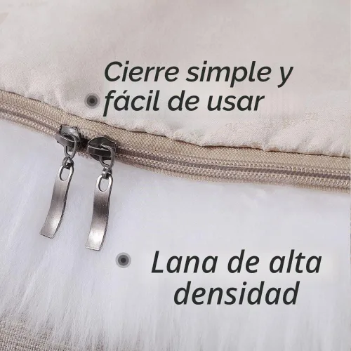 Vista 4 de LLB Fundas de almohada de lana de oveja auténticas para sofá, fundas de almohada decorativas y esponjosas cuadradas, fundas de almohada de 18x18