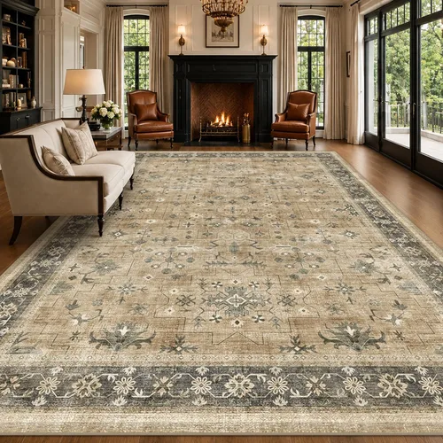 Vista 76 de Hazo Haus – Alfombra pequeña para entrada, cocina o baño, antideslizante con base de goma, resistente a las manchas y a la decoloración, diseño