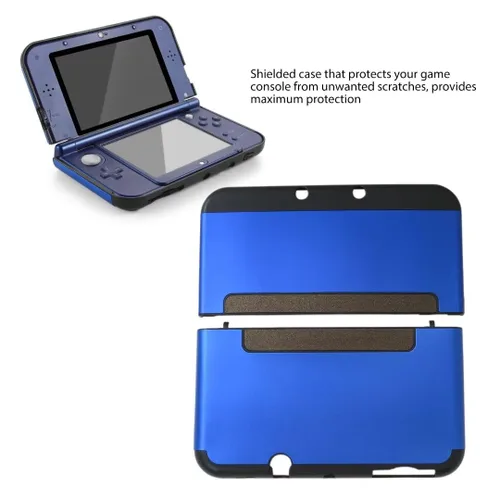 Vista 3 de Funda protectora con carcasa rígida compatible con Nintendo 3DS XL LL, a prueba de polvo y a prueba de golpes - Azul