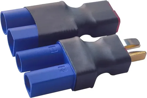 Vista 5 de 2 pares EC5 a T-Plug Deans estilo macho hembra RC adaptador EC5 macho a T enchufe hembra, EC5 hembra a T-Plug macho compatible con Arrma E-flite