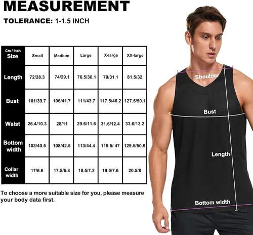 Vista 7 de Camisetas deportivas sin mangas para hombre, de secado rápido, para gimnasio, atletismo, fitness, correr, entrenamiento, playa, sin mangas