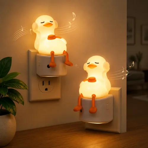 Vista 10 de L LOHAS LED Luz nocturna enchufable para niños, lindo pato, cambio