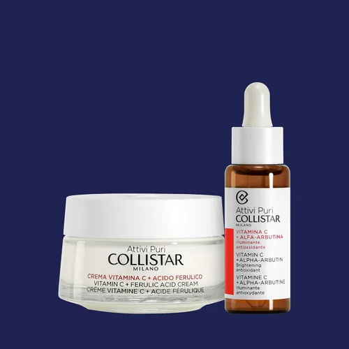 Vista 5 de Collistar Attivi Puri Crema con Vitamina C y Ácido Ferúlico, Crema Facial Hidratante Antioxidante para Efecto Iluminador, Protege contra el Estrés