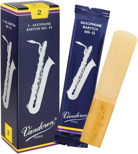 Vista 6 de Vandoren SR242 para saxofón barítono y SR222 para saxofón tenor, cañas tradicionales, fuerza 2; caja de 5