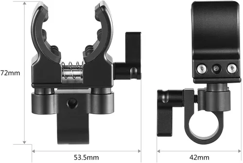 Vista 2 de SmallRig Soporte universal para micrófono de escopeta de 0.748-0.984 in de diámetro con gel de sílice elástico, a prueba de golpes y absorción