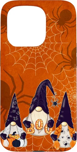 Vista 14 de iPhone 16 Spooky Halloween Gnomes Pumpkin Spider Pattern Witchy Boo Case