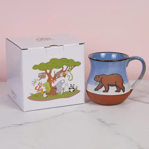 Vista 7 de MPotTo Taza de cerámica con oso polar de 16 onzas, taza de café novedosa para hombres y mujeres, regalo de cumpleaños para hombres y mujeres, regalo
