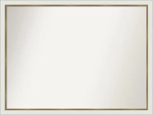 Vista 98 de Amanti Art Espejo personalizado, espejo de baño estrecho Alexandria White Wash, espejo de pared o espejo de tocador de baño sobre el fregadero