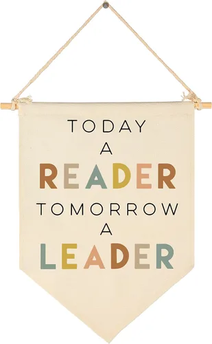 Vista 27 de Letrero de pared para aula, regalo para profesores, decoración inspiradora de vuelta a la escuela, bandera de pared con texto en inglés "Let's Root