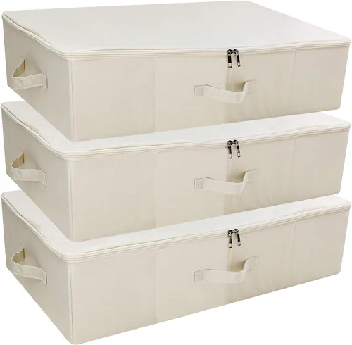 Vista 10 de iwill CREATE PRO Contenedores organizadores plegables de almacenamiento para zapatos debajo de la cama con tapa, cesta organizadora de ropa debajo