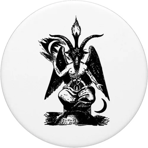 Vista 5 de Baphomet – Mystic Occult fangbanger Demon – popsockets agarre y soporte para teléfonos y tabletas, Negro