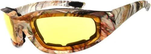 Vista 28 de OWL Gafas de espuma acolchadas para motocicleta, lente transparente con espejo ahumado