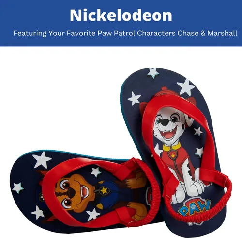 Vista 2 de Nickelodeon Sandalias de agua para niños y niñas - Paw Patrol Blues Clues Baby Shark - Sandalias de playa de verano para niños pequeños de secado