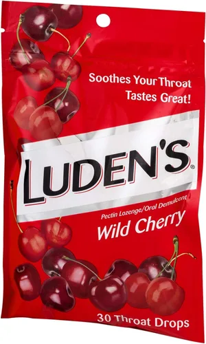 Vista 6 de Luden's Wild Cherry - Gotas para la garganta para la tos Pastilla de pectina/Demulcent oral 30 unidades por paquete Paquete de 3