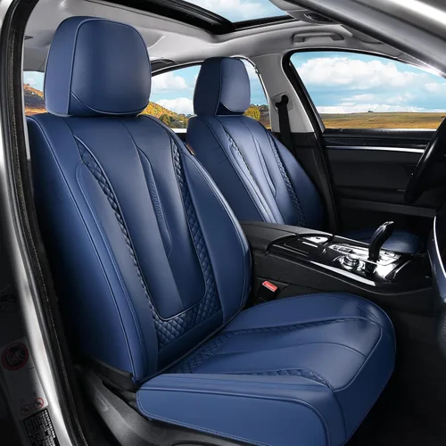 Vista 17 de Coverado - Fundas de asiento delantero de coche, fundas de asiento de cuero de lujo para automóviles, fundas de asiento de automóvil protectoras