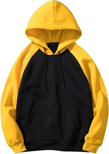 Vista 2 de Sudaderas con capucha y sudaderas de moda para hombre, estilo casual, con retazos, ajustadas, con capucha, de manga larga