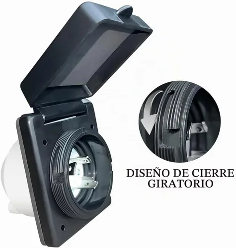 Vista 5 de Malxs Entrada de Alimentación de Costa para RV de 30 Amperios 125 Voltios, NEMA L5-30P Enchufe de Bloqueo Giratorio de 30 Amperios para RV Camper