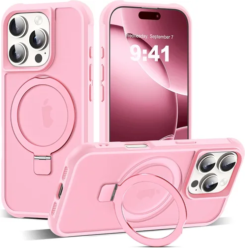 Vista 141 de SKYLMW - Funda compatible con iPhone 11 de 6.1 pulgadas, con soporte magnético invisible tipo anillo, funda translúcida de grado militar, compatible