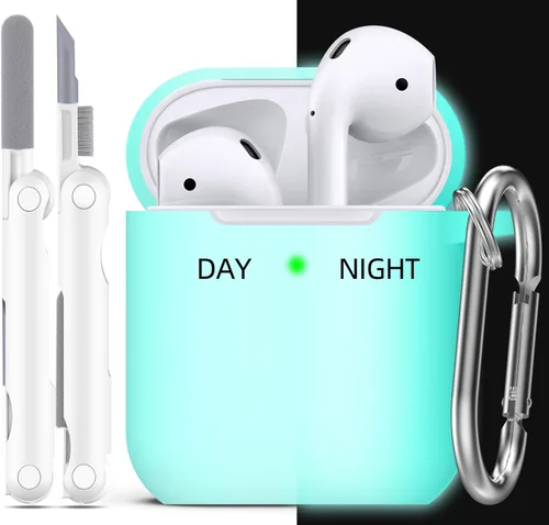 Vista 71 de R-fun for AirPods 2nd/1st Case Silicone Cover, Banana Violet Violeta plátano