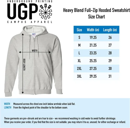 Vista 6 de UGP Campus Apparel NCAA Vertical Block LC, sudadera con capucha con cremallera de color del equipo, universidad, universidad